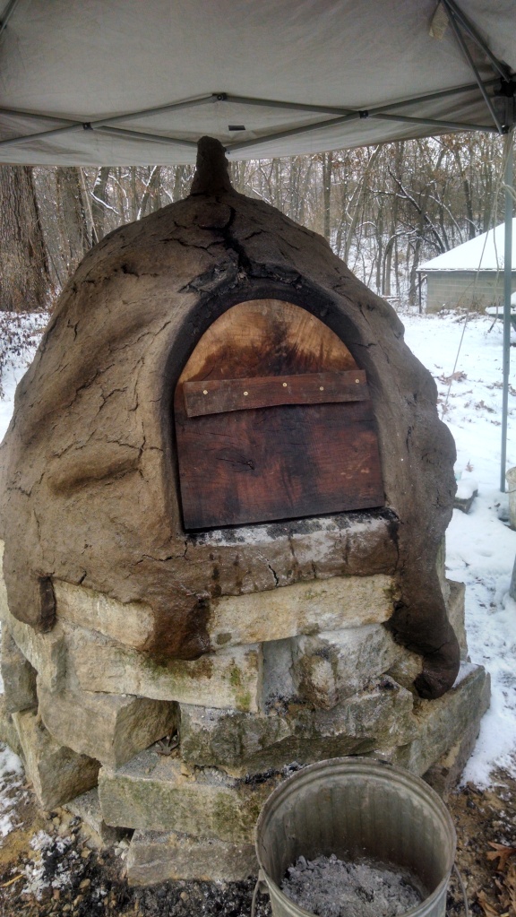 A complete cob oven.